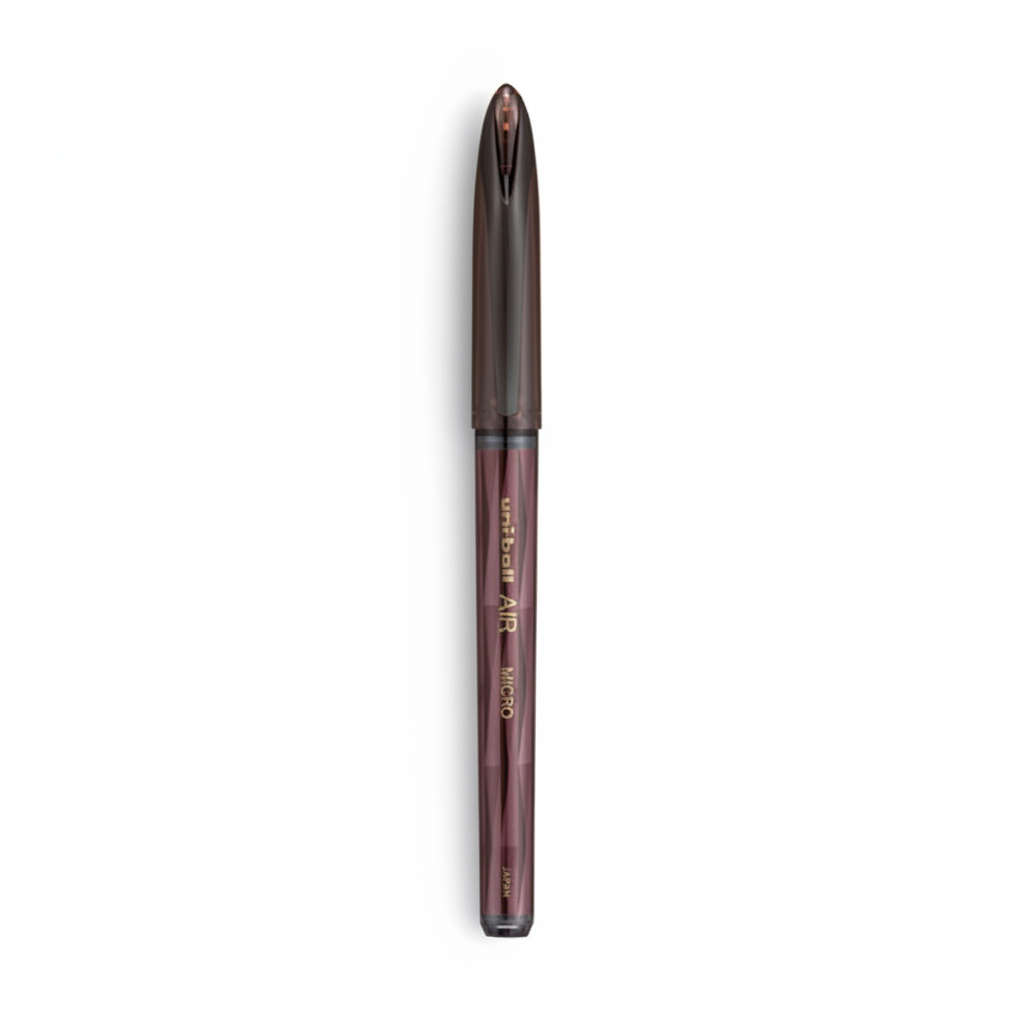 UNIBALL,  Rollerball Pen - AIR MICRO | BLACK Ink | DARK BORDEAUX | 0.5 mm.