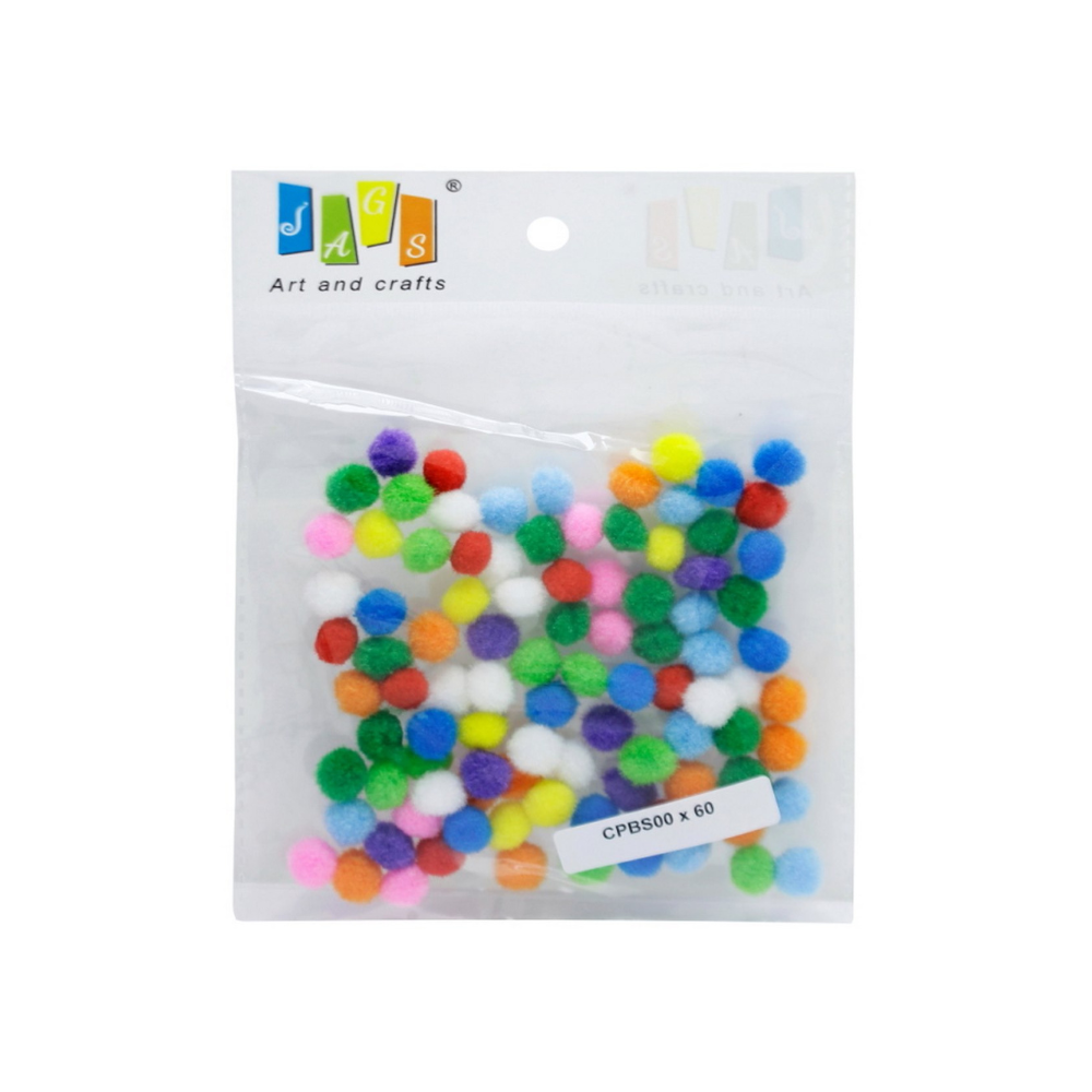 JAGS, Pom Pom Ball - Craft | Small | 100 pcs | 1 cm.