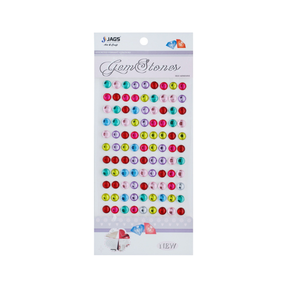 JAGS, Gem Stones Sticker | Multicolour | Round.