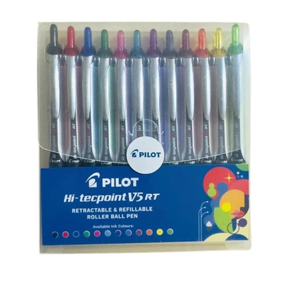 PILOT, Rollerball Pen - HI Techpoint V5 RT | Set of 12 | 0.5 mm ...
