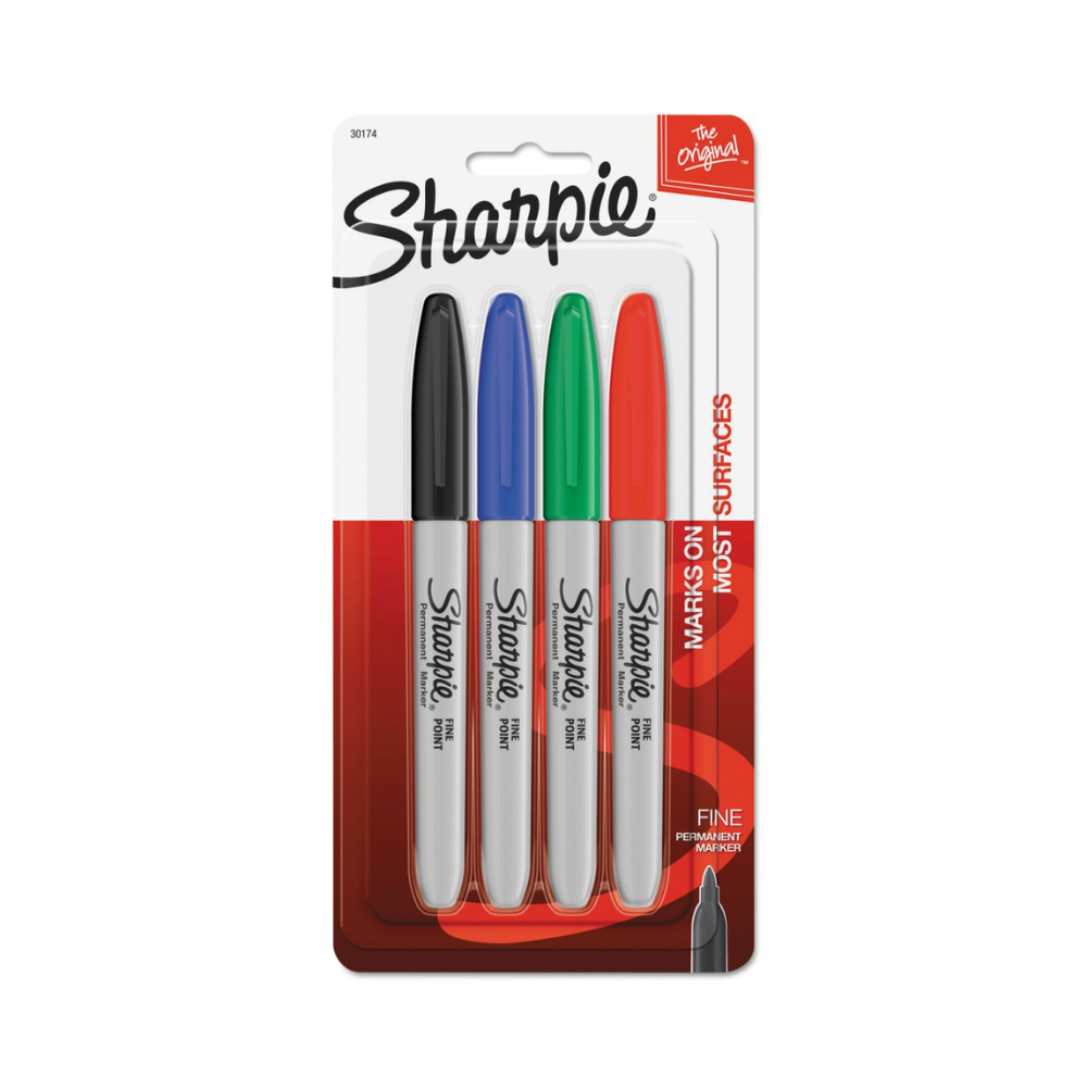 SHARPIE, Permanent Markers - Fine | 4pc.