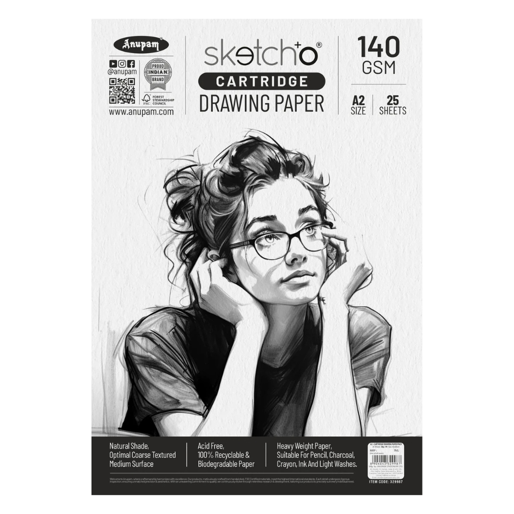 ANUPAM, Drawing Paper - Sketch-O | Cartridge | 140gsm.
