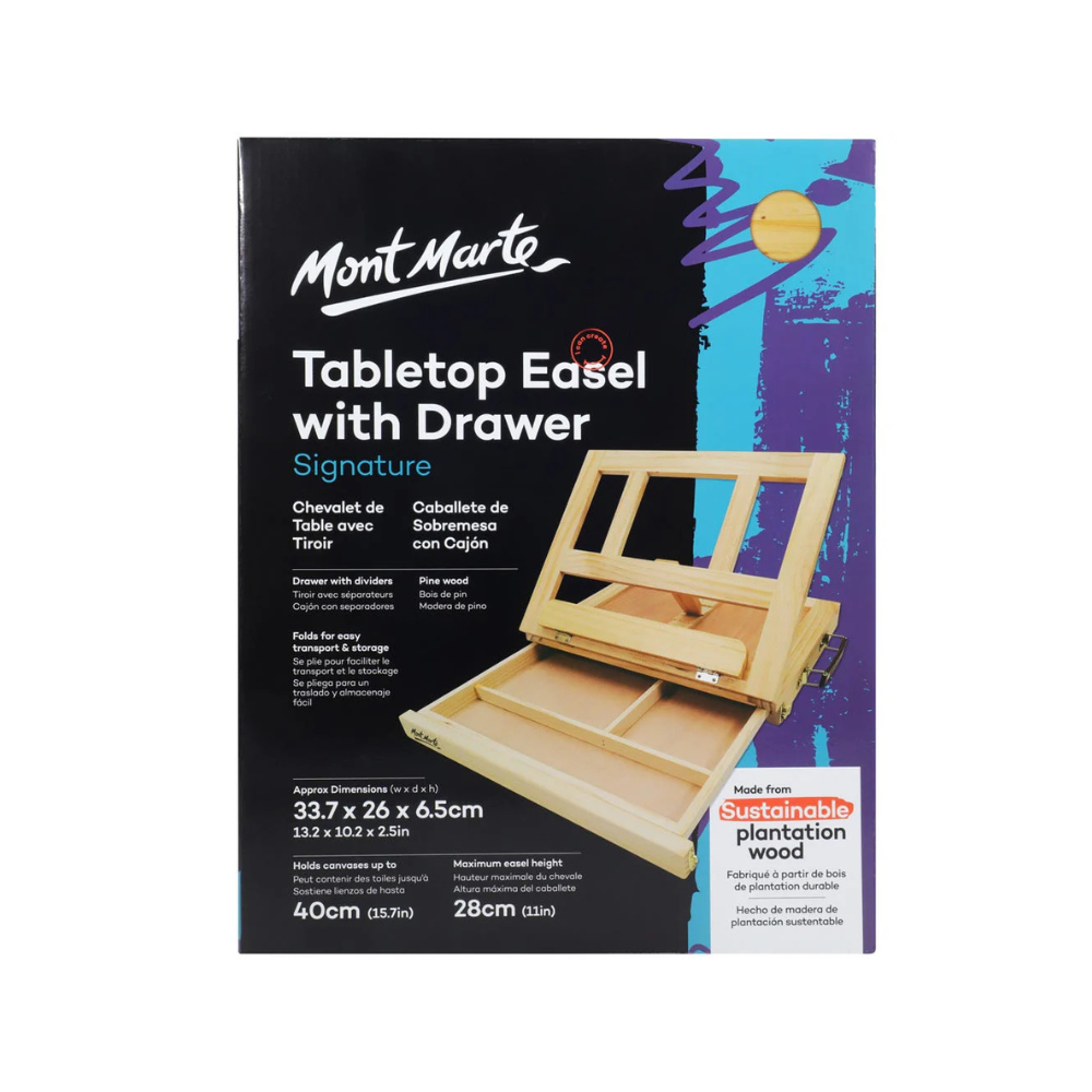 MONT MARTE, Tabletop Easel with Drawer | Signature.