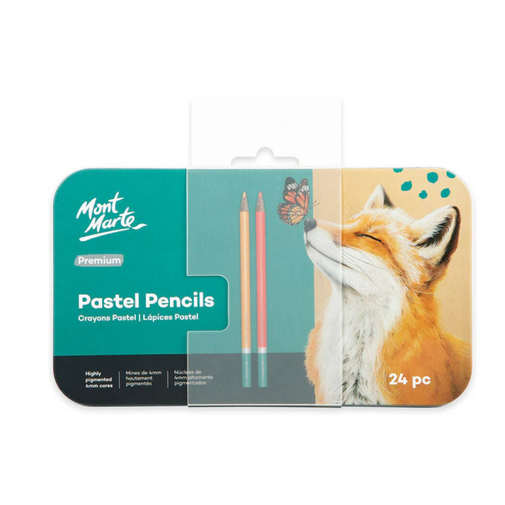 MONT MARTE, Pastel Pencils - Premium | Crayons Patels | 24pc.