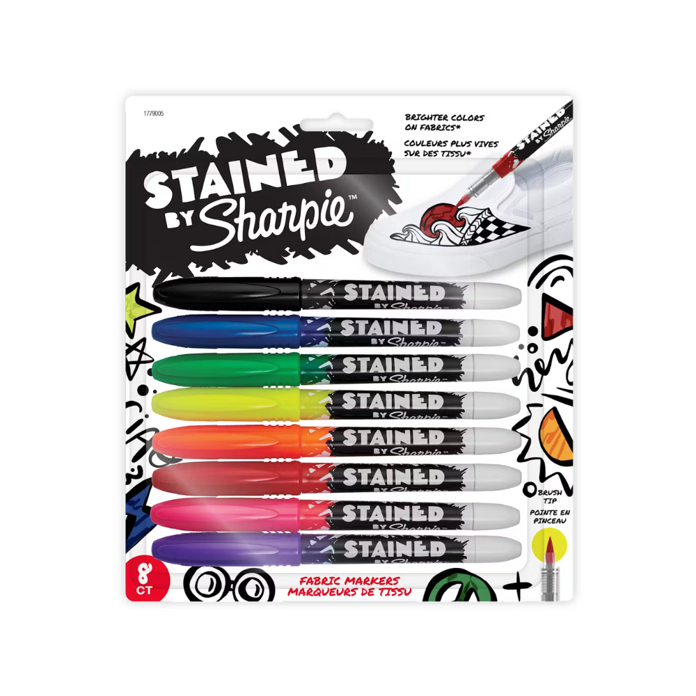 SHARPIE, Fabric Markers - STAINED | 8pc.
