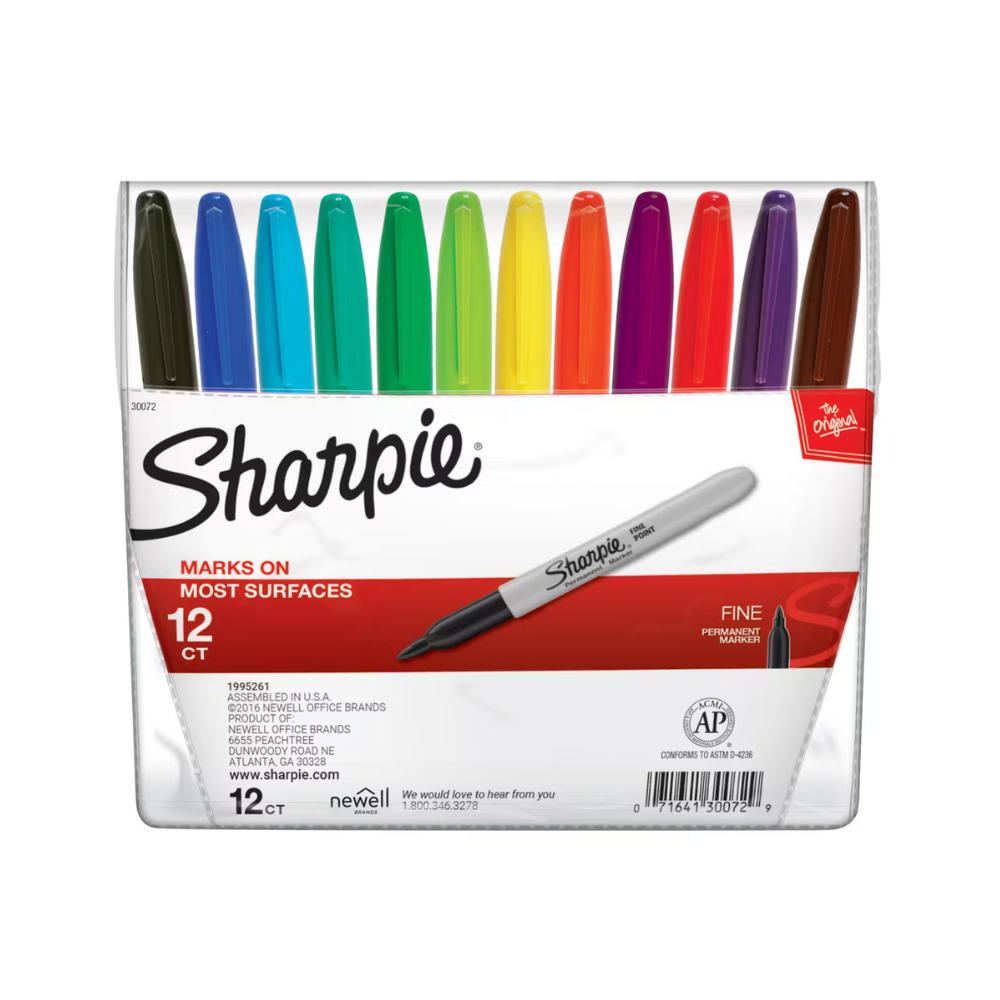 SHARPIE, Permanent Markers - Fine | 12pc.