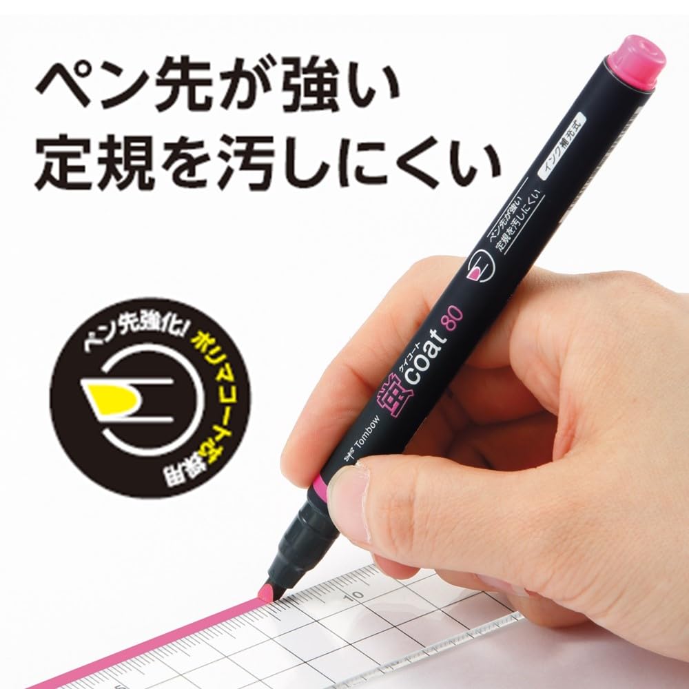 TOMBOW, Highlighter Pen - MONO EDGE | TWIN TIP | Set of 10.