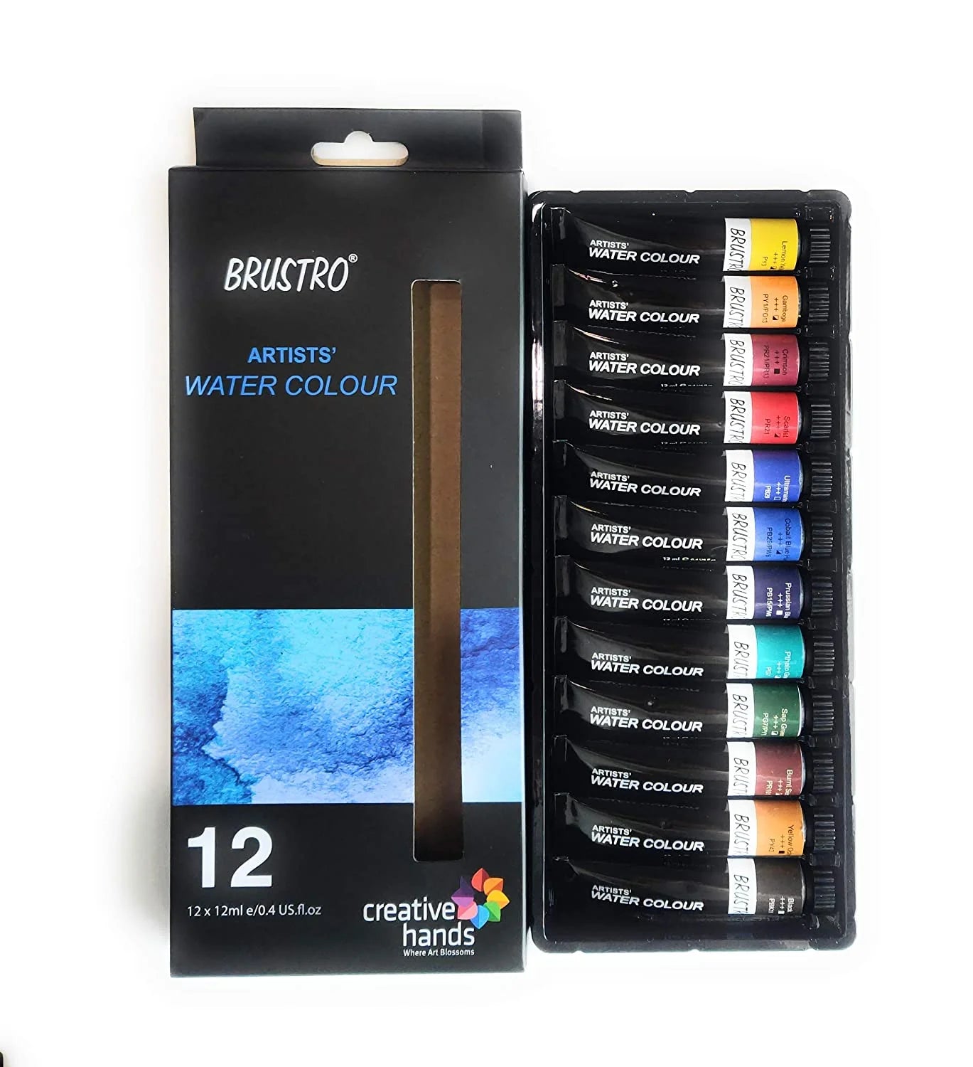 BRUSTRO, Water Colour - Artists | 12pc | 12 ml.