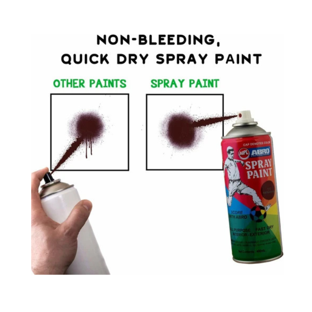ABRO, Spray paint - 142 ANTI RUST BROWN | 400ml.