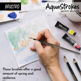 BRUSTRO, Aqua Strokes Brushes - Artists | Pack Of 6.