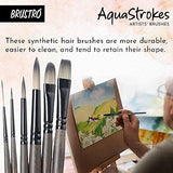 BRUSTRO, Aqua Strokes Brushes - Artists | Pack Of 6.