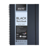 BRUSTRO, Black Sketch Book - Toned Paper.