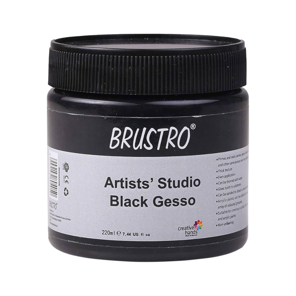 BRUSTRO, Studio Black Gesso - Artists | 220 ml.