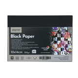 BRUSTRO, Black Paper - Artist A4 | 30 Sheets | 200 gsm.