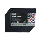 BRUSTRO, Black Paper - Artist A4 | 30 Sheets | 200 gsm.