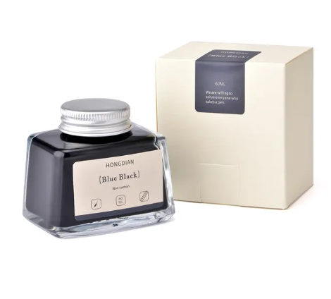 HONGDIAN, Ink Bottle - Non Carbon | BLUE BLACK | 60 mL.