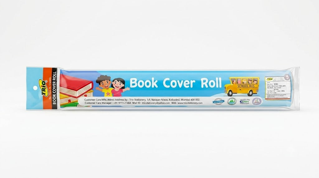 TRIO, Book Cover Roll - Transparent | 5 mtr.