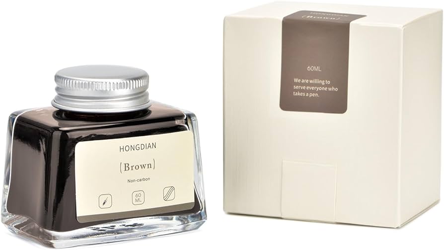 HONGDIAN, Ink Bottle - Non Carbon | BROWN | 60 mL.