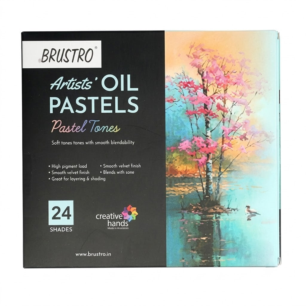 BRUSTRO, Artists Oil Pastels | Pastel  | Set of 24.