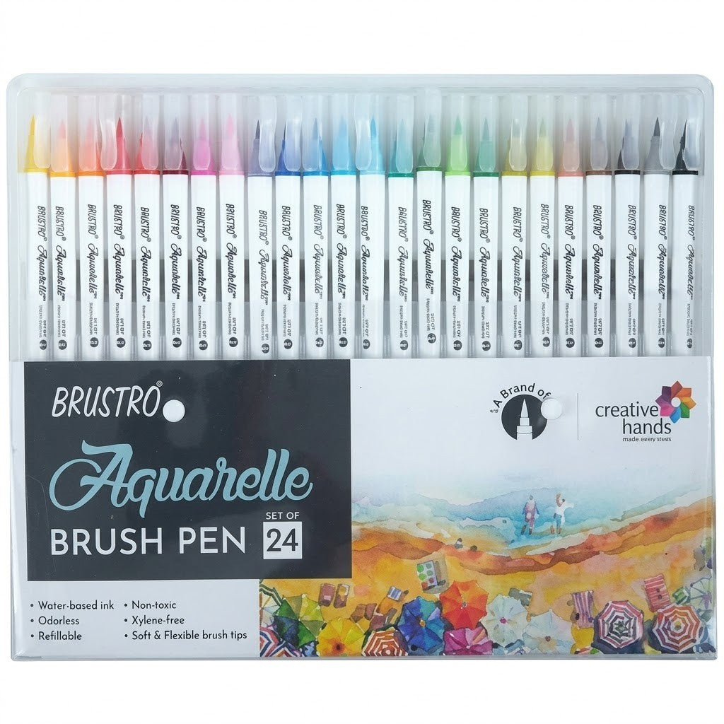BRUSTRO, Brush Pen - AQUARELLE | Set of 24.