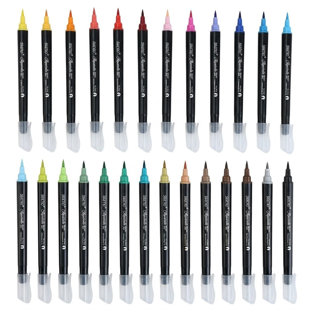 BRUSTRO, Brush Pen - AQUARELLE | Set of 24.