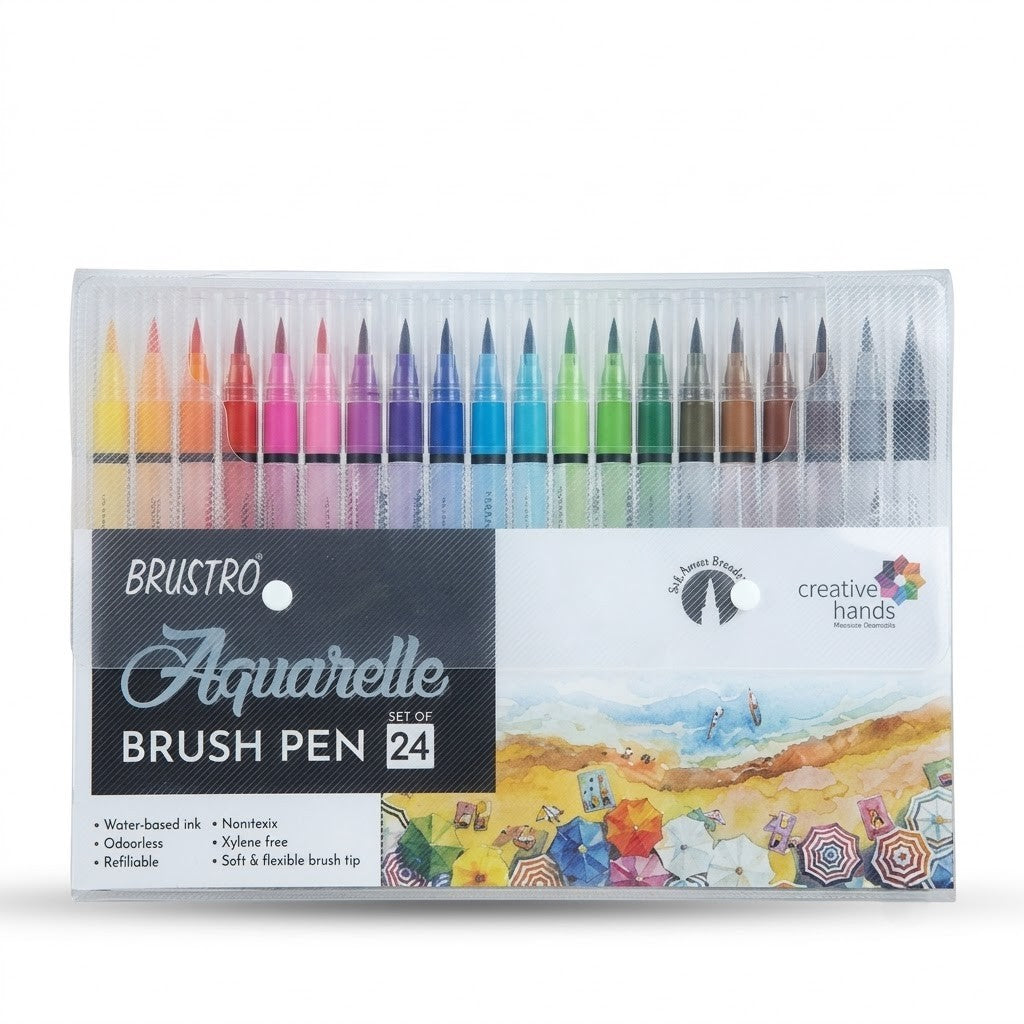 BRUSTRO, Brush Pen - AQUARELLE | Set of 24.