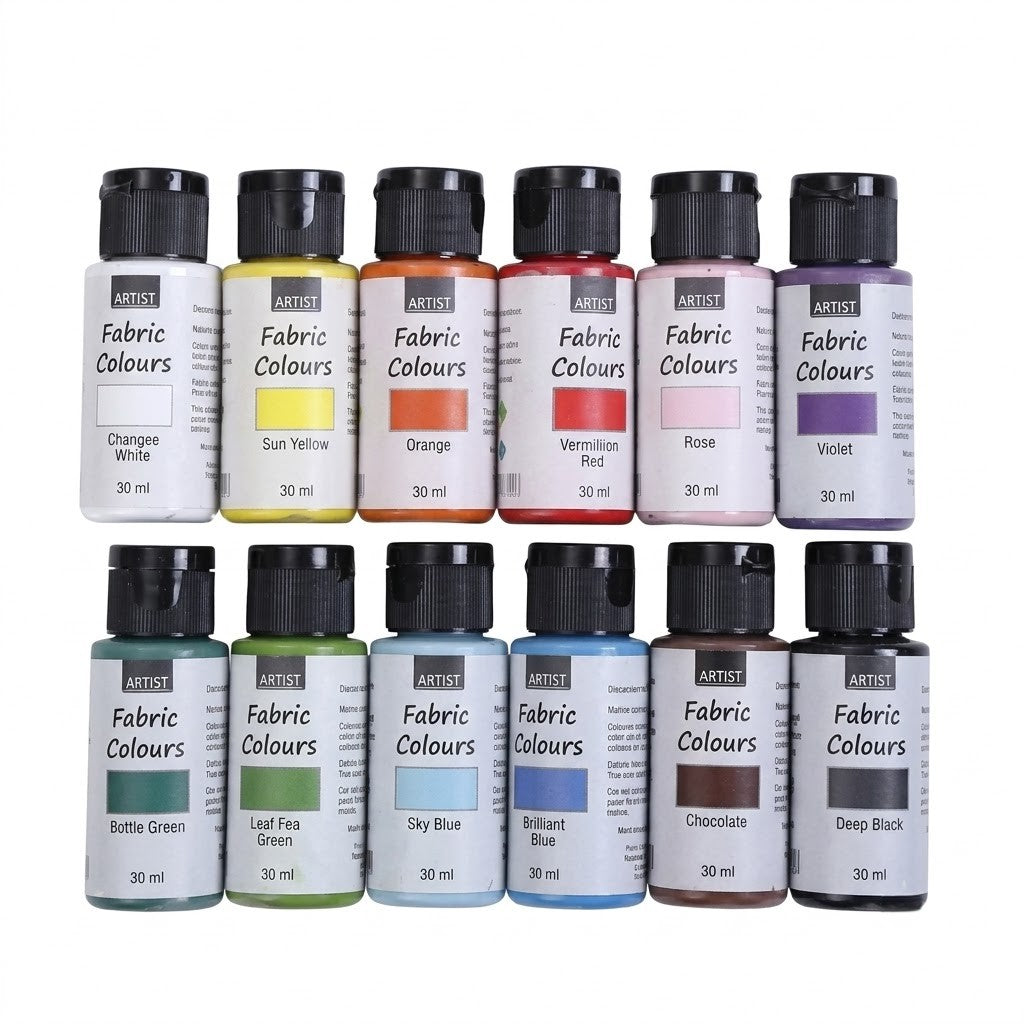 BRUSTRO, Fabric Colours |30 ml | Set of 12.