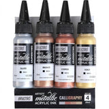 BRUSTRO, Acrylic ink | Metallic | 4 PC.