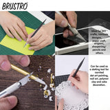 BRUSTRO, Cutter - Crafter`s pen Knife | 8 Blade Refills.