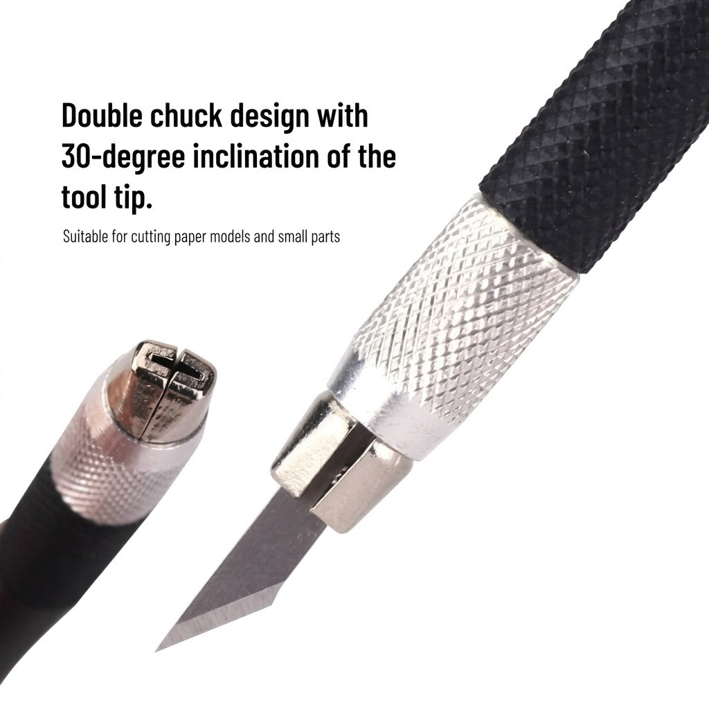 BRUSTRO, Cutter - Crafter`s pen Knife | 8 Blade Refills.