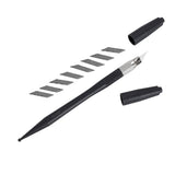 BRUSTRO, Cutter - Crafter`s pen Knife | 8 Blade Refills.