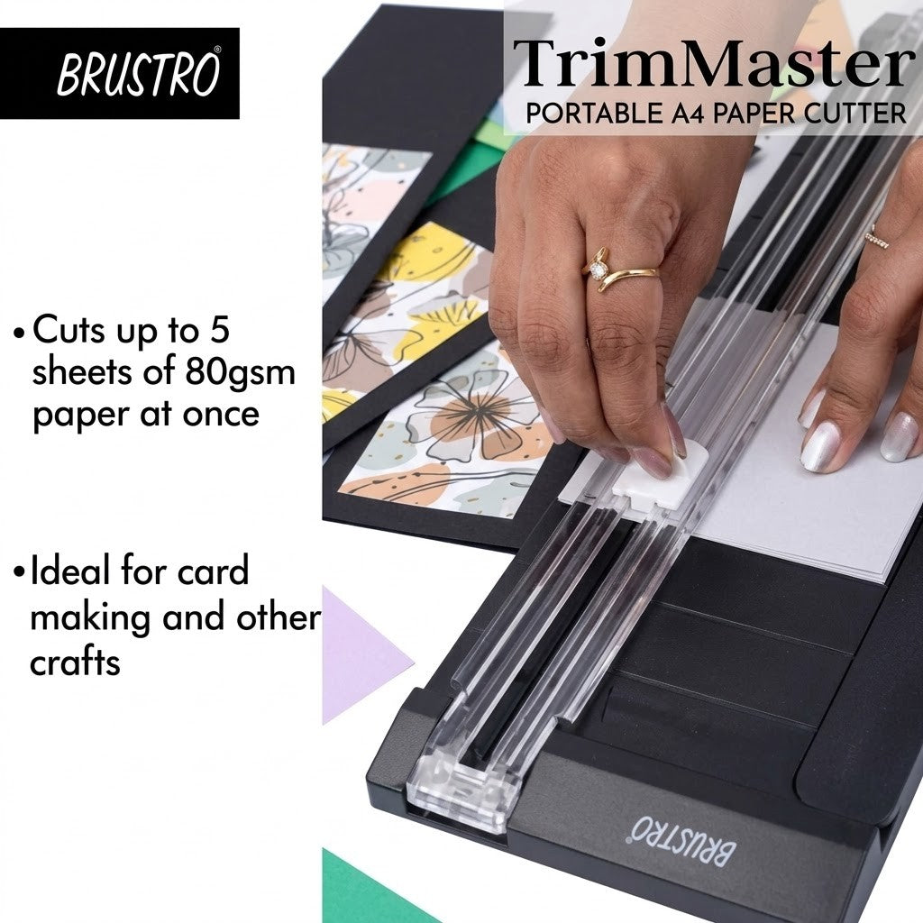 BRUSTRO, Paper Cutter - Trim Master | Portable | A4.