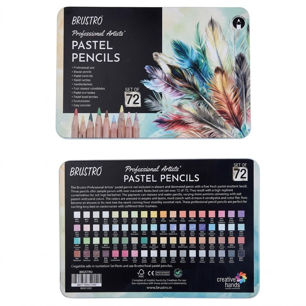 BRUSTRO, Pastel Pencils | Professional Artists | Set of 72.
