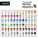 BRUSTRO, Pastel Pencils | Professional Artists | Set of 72.