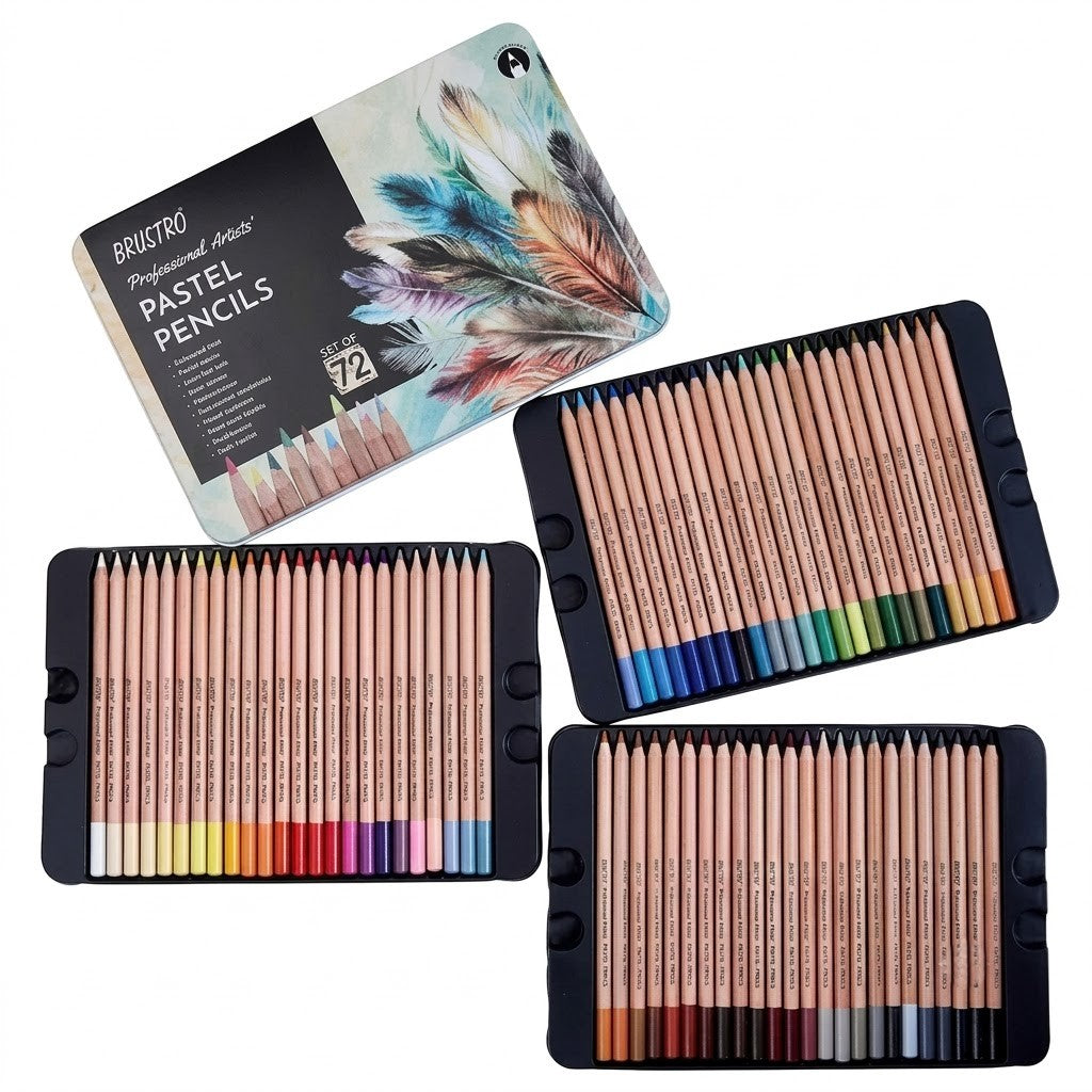 BRUSTRO, Pastel Pencils | Professional Artists | Set of 72.
