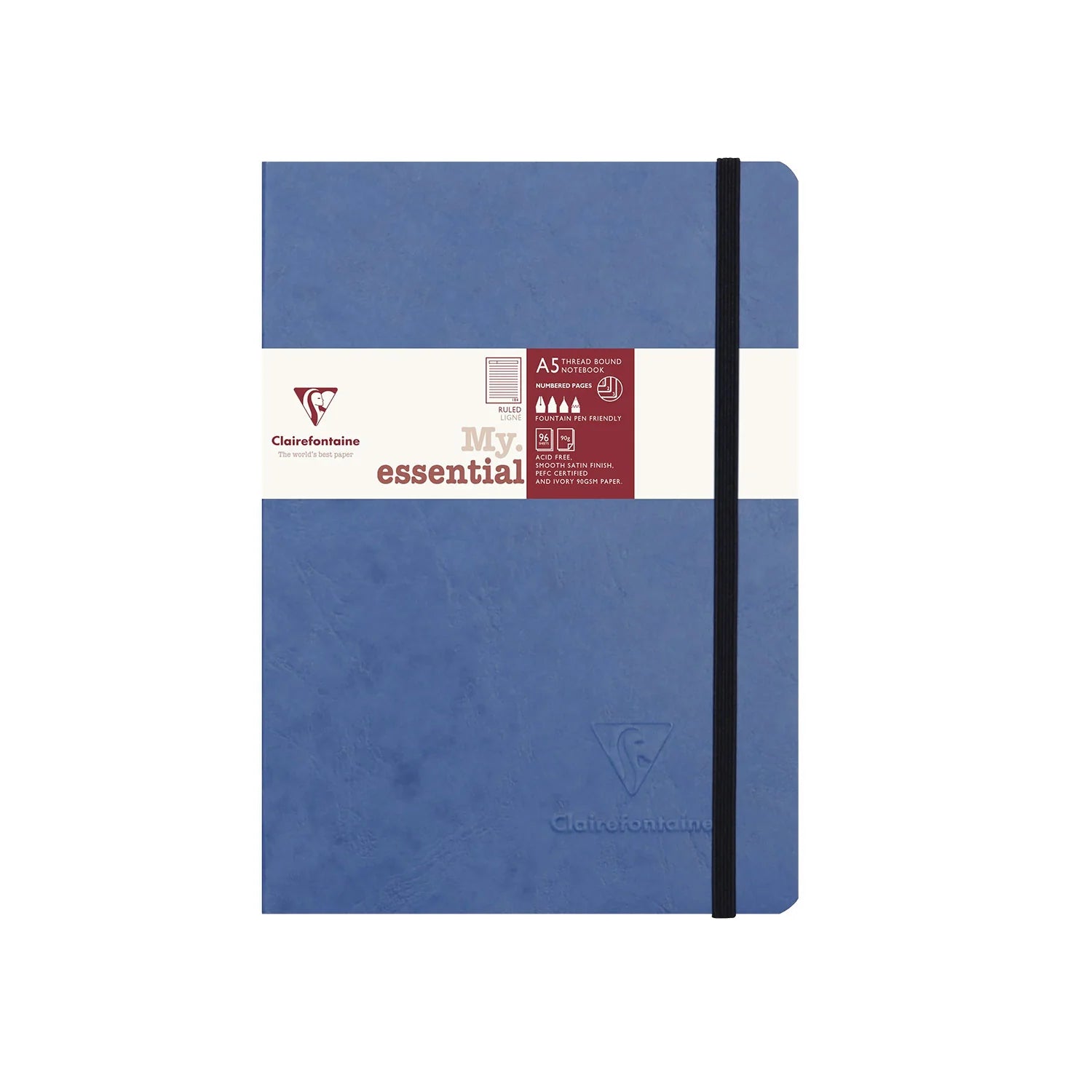 CLAIREFONTAINE, Notebook - My essential | Ruled | A5 | 192 Pg | 90 gsm.
