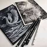 BRUSTRO, Charcoal Pencils - Artists | Set Of 4 .
