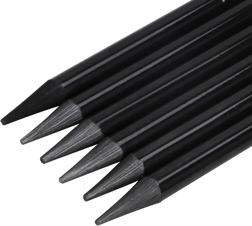 BRUSTRO, Charcoal Pencils - Woodless | Set Of 6.