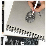 BRUSTRO, Coloured Pencils, Black & White - Artists | Set Of 6.