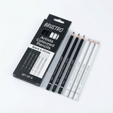 BRUSTRO, Coloured Pencils, Black & White - Artists | Set Of 6.