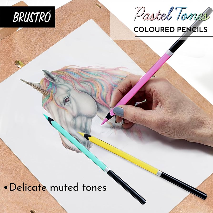 BRUSTRO, Toner Coloured Pencils - Pastel | 36shades.