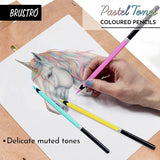 BRUSTRO, Toner Coloured Pencils - Pastel | 36shades.