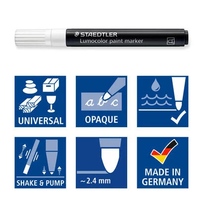 STAEDTLER, Paint Marker - LUMOCOLOR | Set of 5 | ~ 2.4 mm.