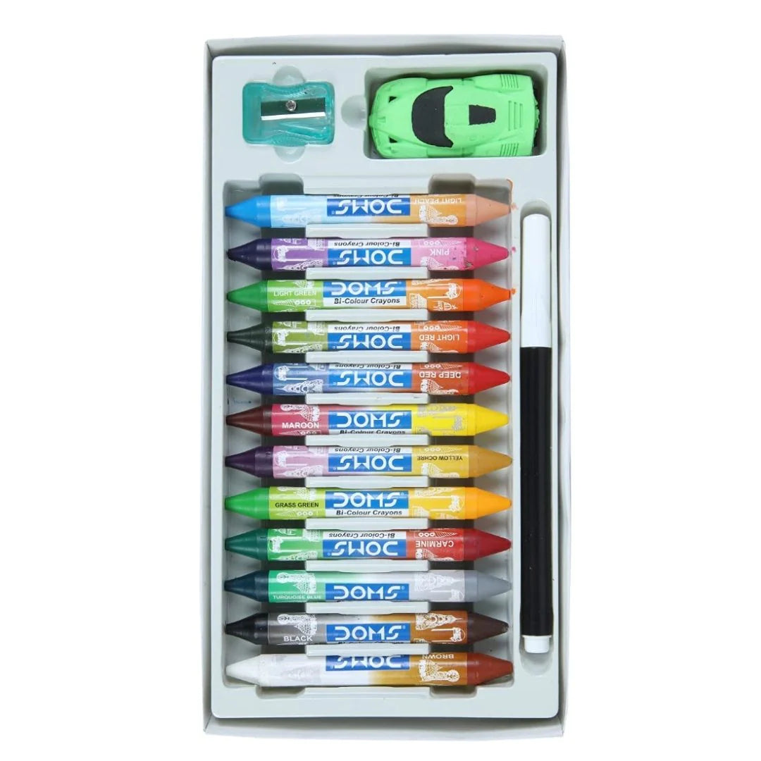 DOMS, Wax Crayons - BI-COLOUR | Set of 24. – OXFORD stationers