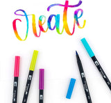 TOMBOW, Brush Pen - Dual | Tropical Palette | Set of 6.