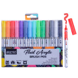 BRUTRO, Pastels Brush Pen - Fluid Acrylic | Set of 14.
