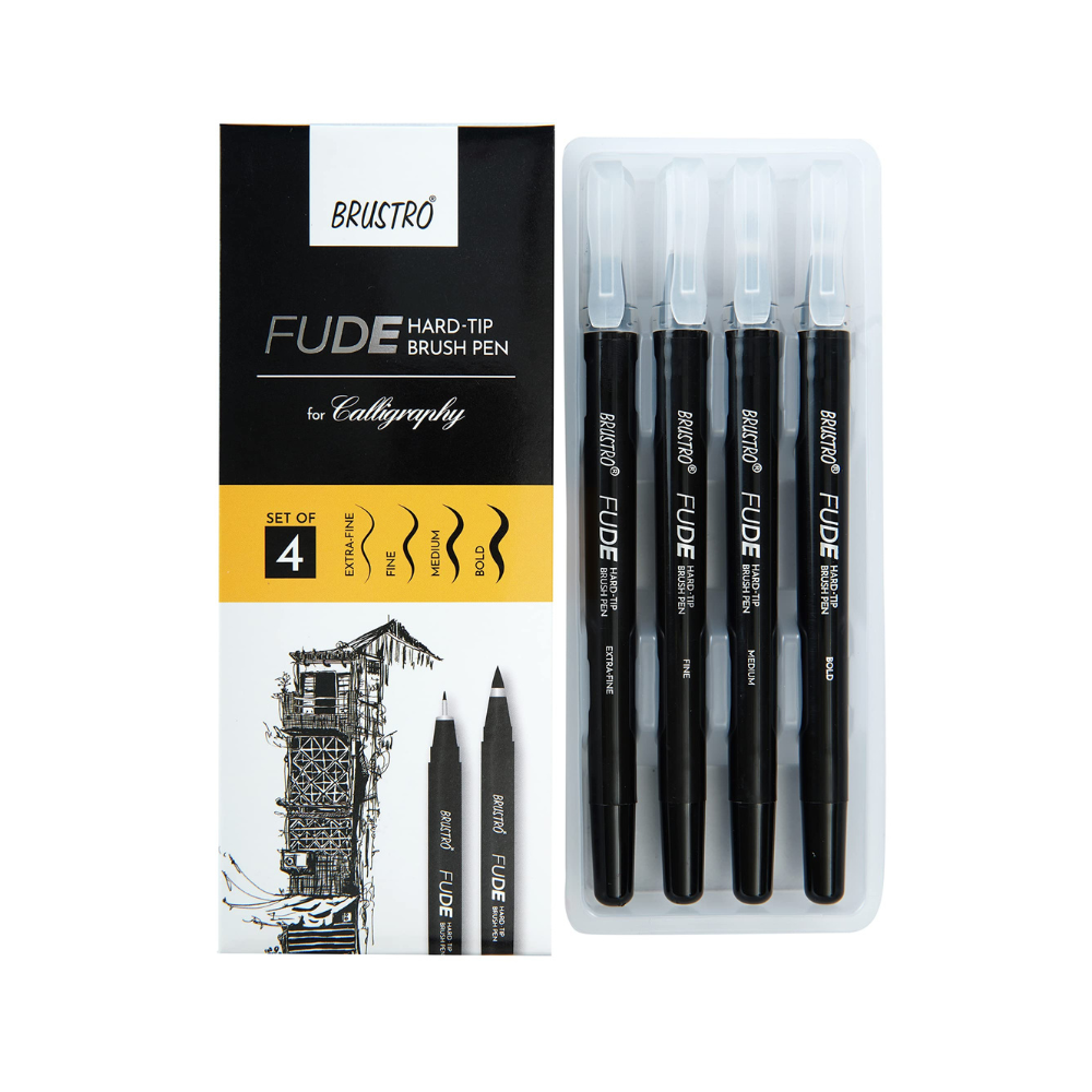 BRUSTRO, Brush Pen - Artists | Fude | Set Of 4.
