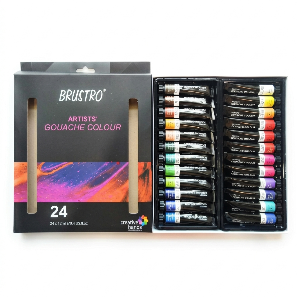 BRUSTRO, Gouache Colour - Artists | 24shads | 12 ml.