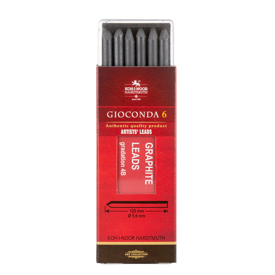 KOH-I-NOOR, Graphite Leads - GIOCONDA | Pack of 6 | 5.6 mm | 120 mm.