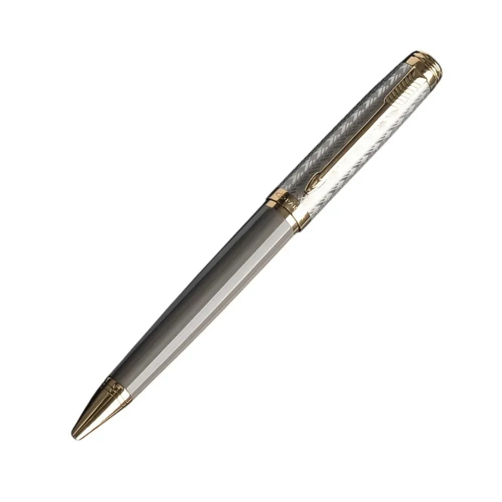 PARKER, Rollerball Pen - AMBIENT DELUXE | Grey | Rose Gold Trim.